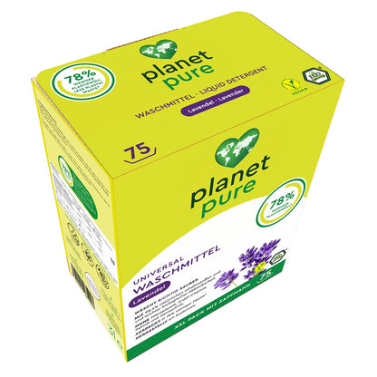 PLANET PURE Universal Waschmittel 75 WL, Lavendel, 98,4% natürliche Inhaltsstoffe