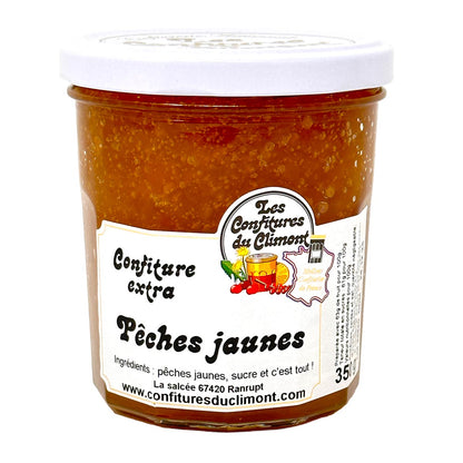 Les Confitures du Climont Gelber Pfirsich Konfitüre Pêches jaunes extra  handwerklich hergestellt aus dem Elsass