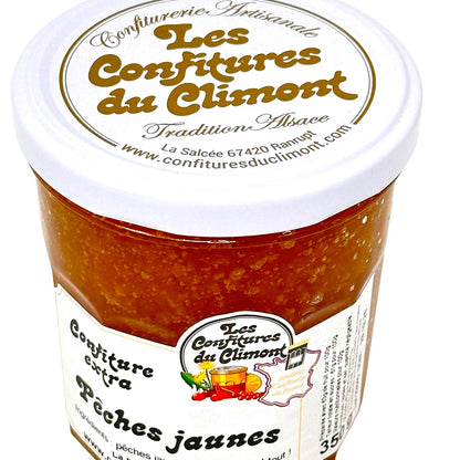 Les Confitures du Climont Gelber Pfirsich Konfitüre Pêches jaunes extra  handwerklich hergestellt aus dem Elsass
