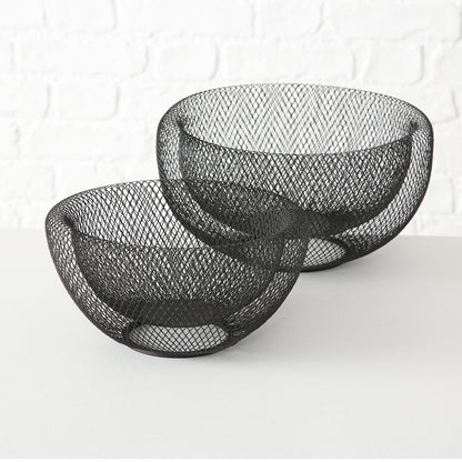 FeineHeimat Deko-Schale Seoul 2-teilig, Schwarz, Metall, Moderne Wohnaccessoir