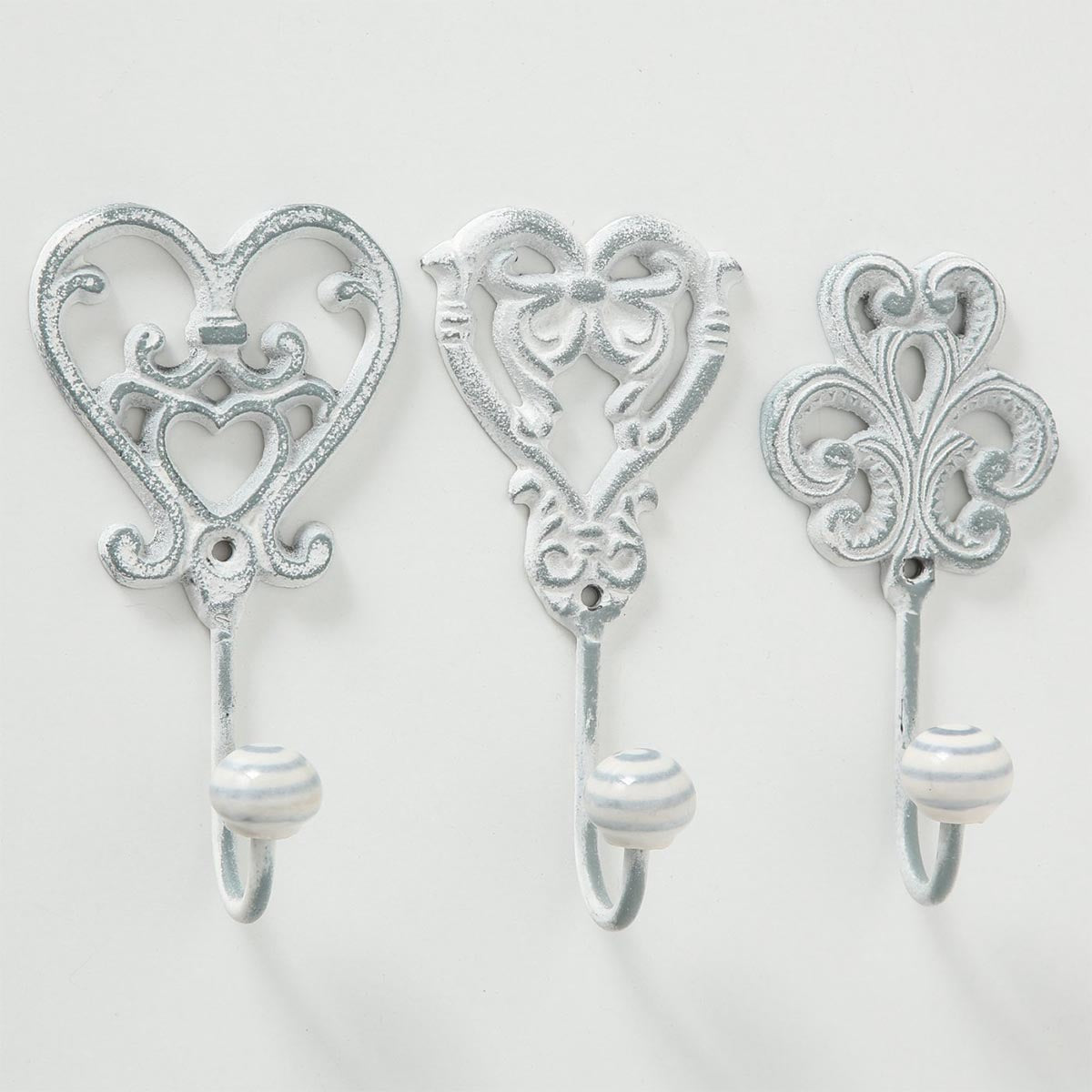 Modernes 3er-Set Wandhaken 'Pippo' - Schwarzes Metall, Einfache Montage