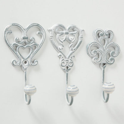 Modernes 3er-Set Wandhaken 'Pippo' - Schwarzes Metall, Einfache Montage