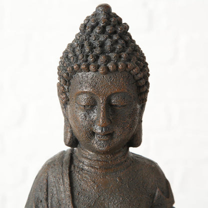 Erwecke Spiritualität im Garten: FeineHeimat Buddha Figur mit Windlicht, 44 cm