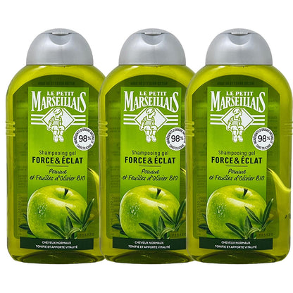 Le Petit Marseillais Shampoo Apfel & Olive, normales Haar, 3x250ml