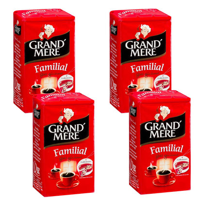 Kaffee Grand' Mére Familial, gemahlener Kaffee aus Frankreich, 4 x 250g