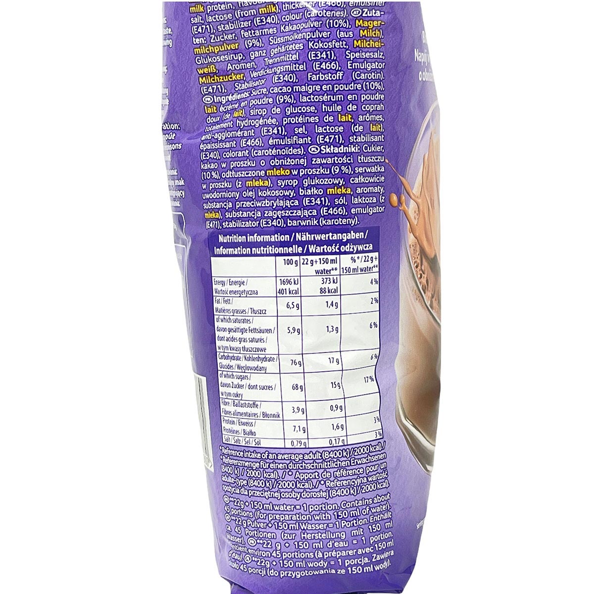 Milka Kakao Schokolade zum Auflösen in warmer oder kalter Milch - 1KG Beutel