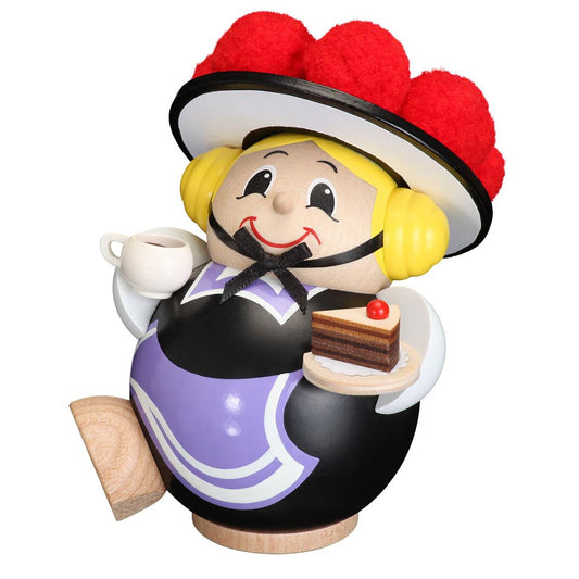 Seiffener Volkskunst Kugelräucherfigur Schwarzwaldmädchen 12 cm Handarbeit aus Deutschland