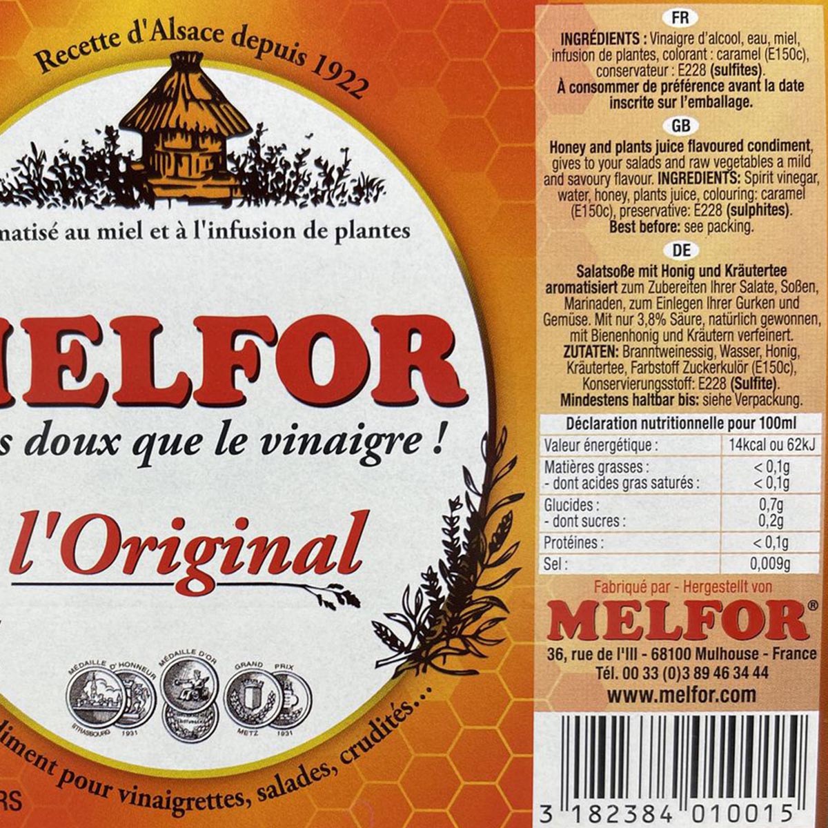 Melfor l'original - Original Essig Würzmittel, 10 Liter Kanister für Großverbraucher