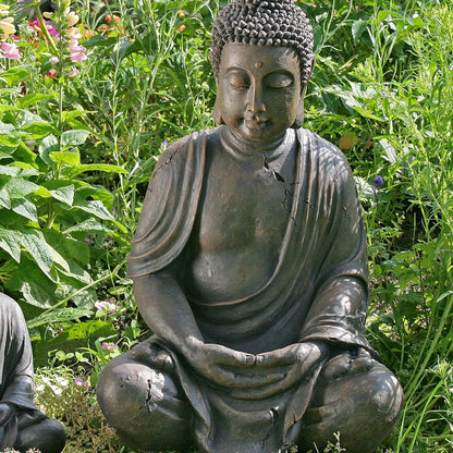 FeineHeimat Buddha Figur sitzend 70 cm - Garten Deko für spirituelle Präsenz