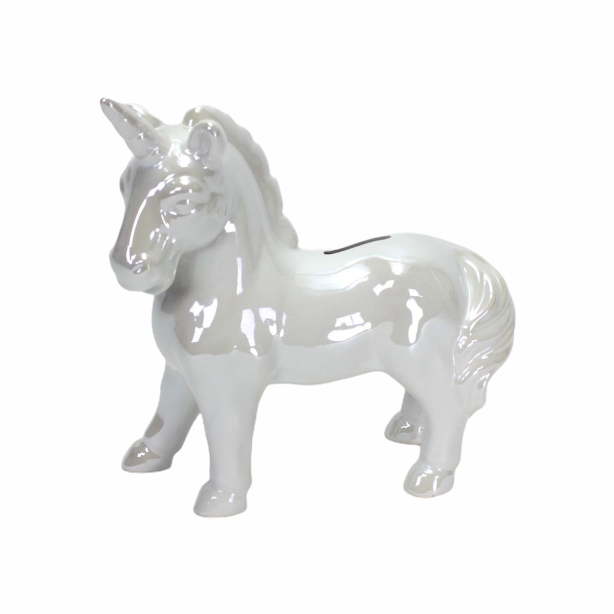 FeineHeimat Spardose Sparbüchse Einhorn Keramik weiß