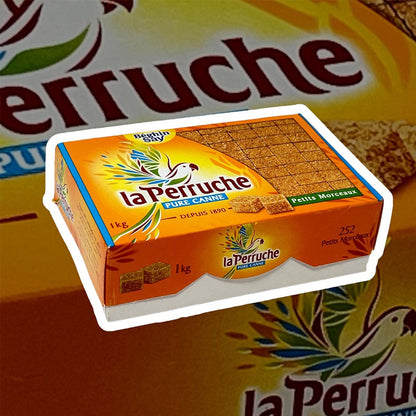 La Perruche Brauner Rohrzuckerwürfel, 1 kg, für Kaffee & Desserts