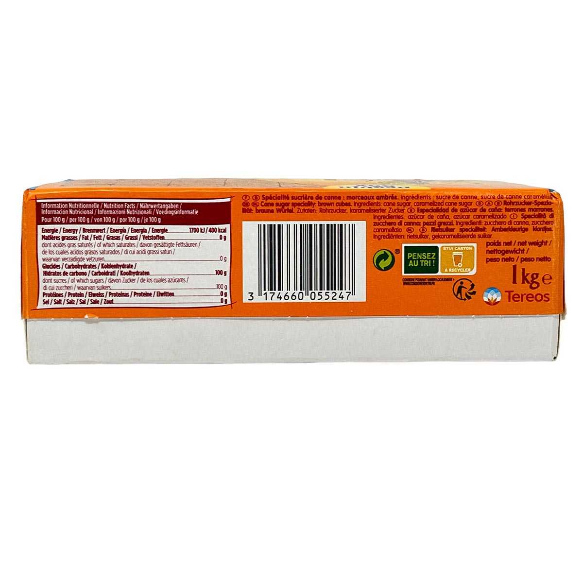 La Perruche Brauner Rohrzuckerwürfel, 1 kg, für Kaffee & Desserts