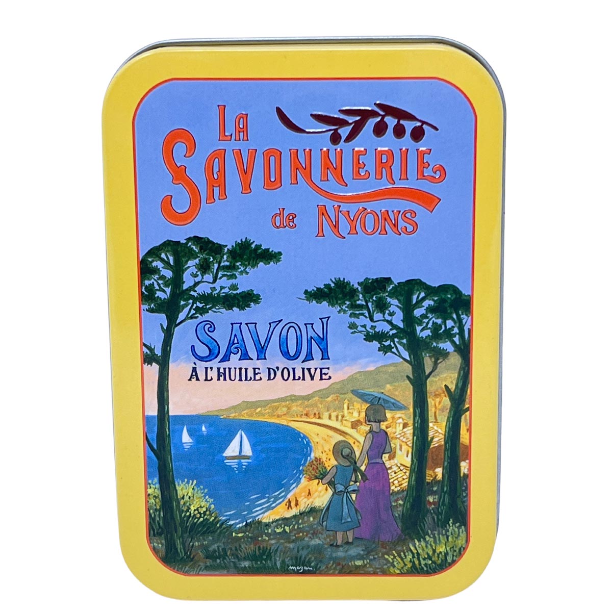 La Savonnerie De Nyons Seife Côte d'Azur Baumwollblüte in Metalldose