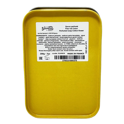 La Savonnerie De Nyons Seife Côte d'Azur Baumwollblüte in Metalldose