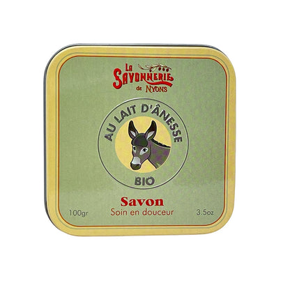 La Savonnerie De Nyons Bio Eselsmilch Seife 100g in Metalldose