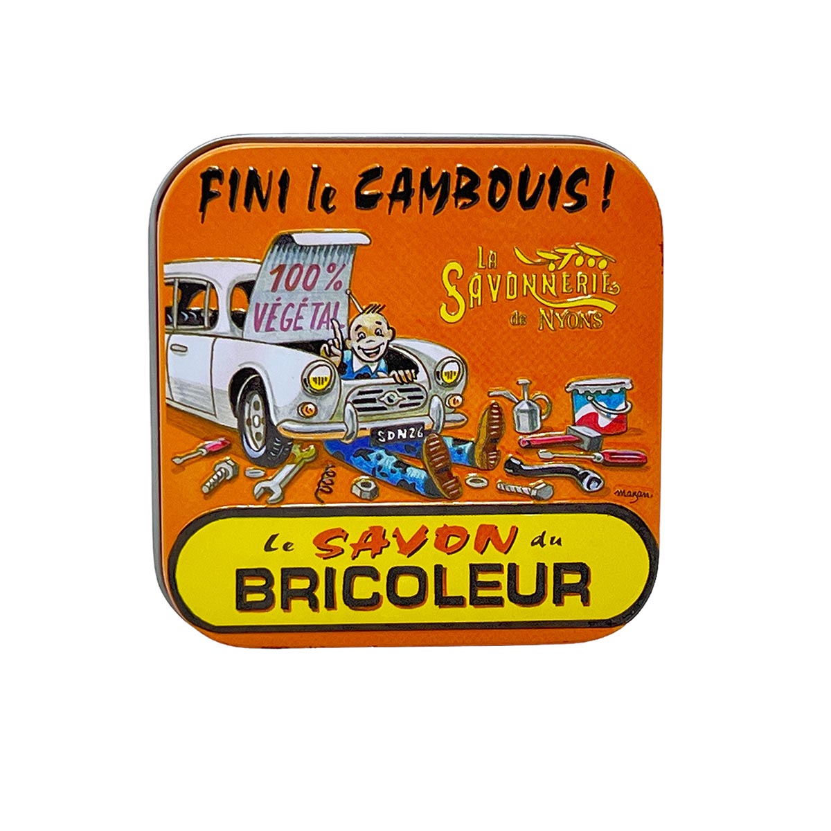 La Savonnerie De Nyons Seife in der Metalldose  Handwerker Seife 100 Gramm