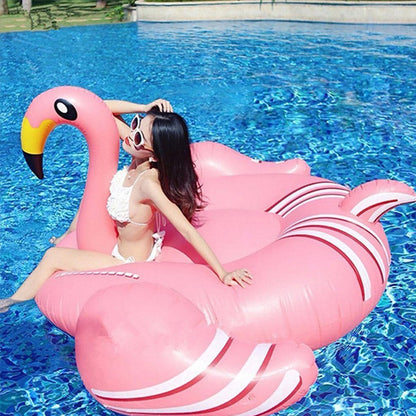 lacool Riesen aufblasbarer Flamingo Badeinsel Luftmatratze Schwimmring 190 cm