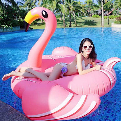 lacool Riesen aufblasbarer Flamingo Badeinsel Luftmatratze Schwimmring 190 cm