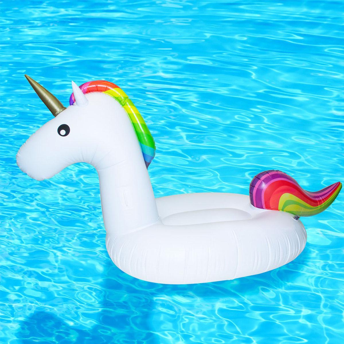 lacool Riesen aufblasbares Einhorn Badeinsel Luftmatratze Schwimmring 250 cm