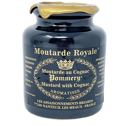 Meaux-Senf Pommery Moutarde Royale mit Cognac, 250g - Gourmet-Delikatesse aus Meaux