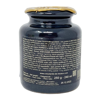 Meaux-Senf Pommery Moutarde Royale mit Cognac, 250g - Gourmet-Delikatesse aus Meaux