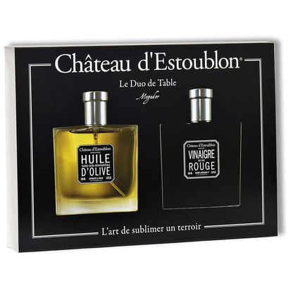 Château d’Estoublon Geschenkbox "Duo de Table" Olivenöl und Rotweinessig 2 x 100 ml