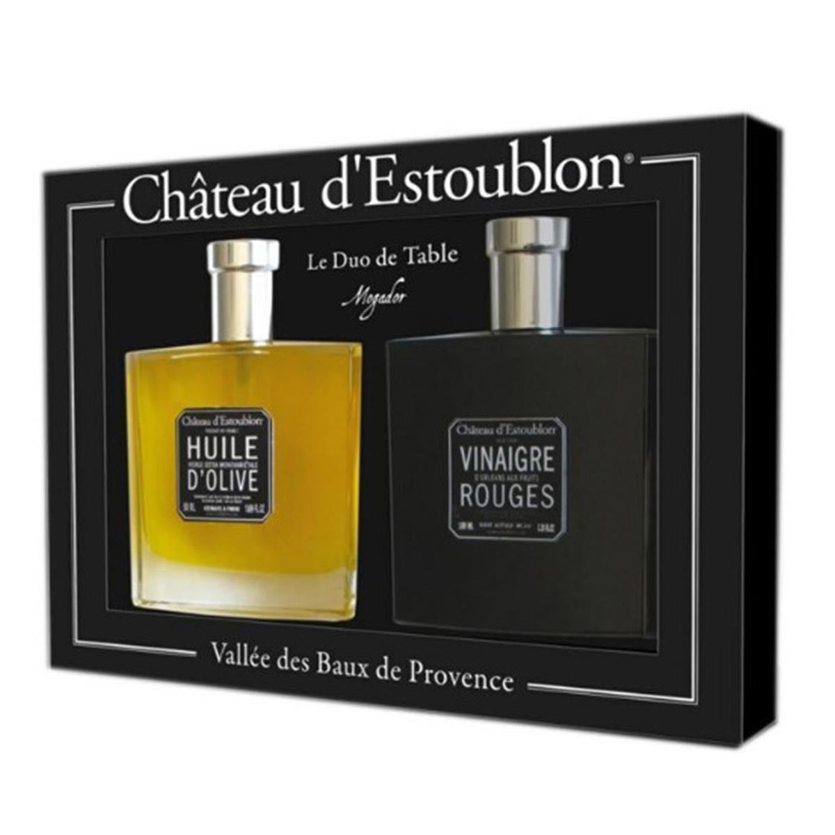 Château d’Estoublon Geschenkbox "Duo de Table" Olivenöl und Rotweinessig 2 x 100 ml