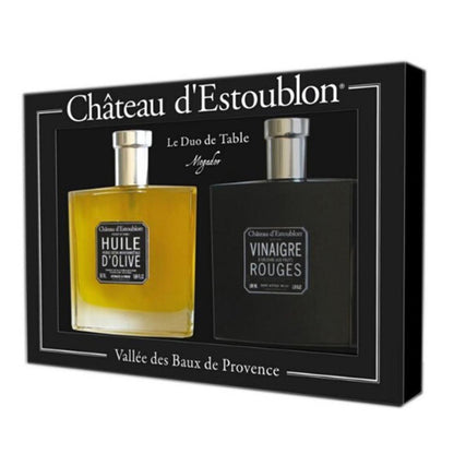 Château d’Estoublon Geschenkbox "Duo de Table" Olivenöl und Rotweinessig 2 x 100 ml
