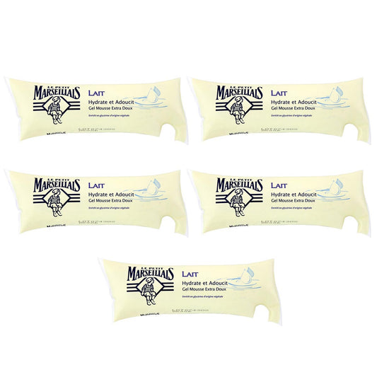 Le Petit Marseillais Flüssigseife mit Milch 5 x 250 ml Nachfüllpack aus Frankreich
