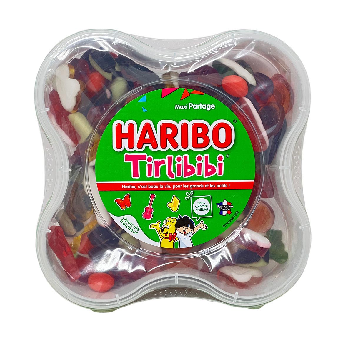 Haribo Tirlibibi: Bunte Gummibärchen-Box aus Frankreich, 750g - Naschspaß pur!