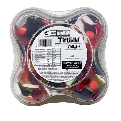 Haribo Tirlibibi: Bunte Gummibärchen-Box aus Frankreich, 750g - Naschspaß pur!