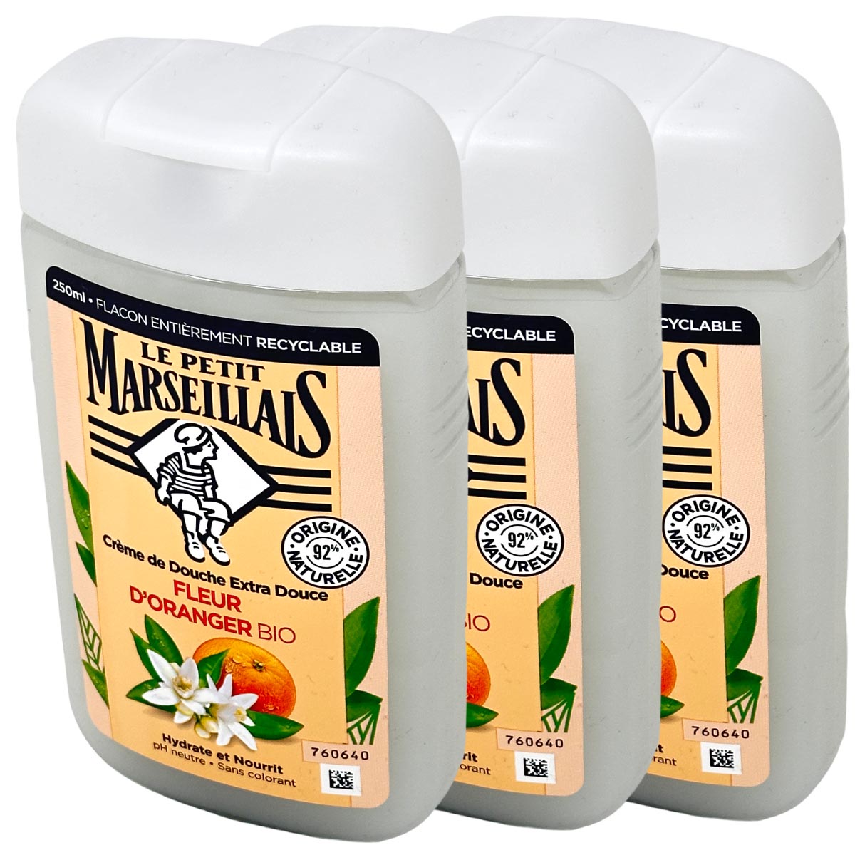 Le Petit Marseillais Fleur d'Oranger - Duschgel mit Orangenblüten 3x 250 ml