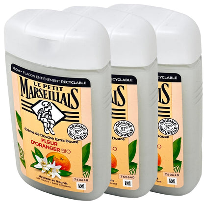 Le Petit Marseillais Fleur d'Oranger - Duschgel mit Orangenblüten 3x 250 ml