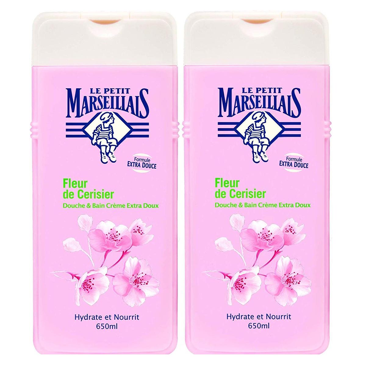 Le Petit Marseillais Duschgel und Badezusatz mit Kirschblüten 2 x 650ml